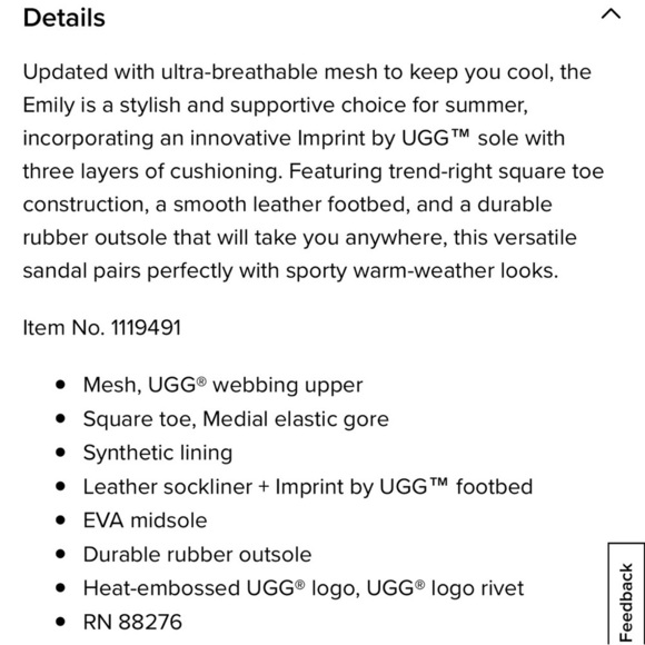 UGG Emily Mesh Slide Sandals sz 10  Pollen Yellow 1119491 Leather Footbed Sporty - Picture 6 of 6